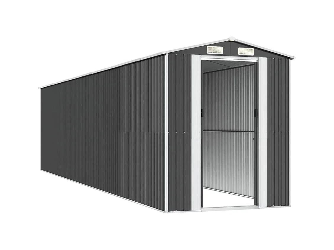Casetta da giardino casetta per capanni casetta per ripostigli casetta per attrezzi da esterno robusta 192 x 855 x 223 cm acciaio zincato antracite 02_0022204