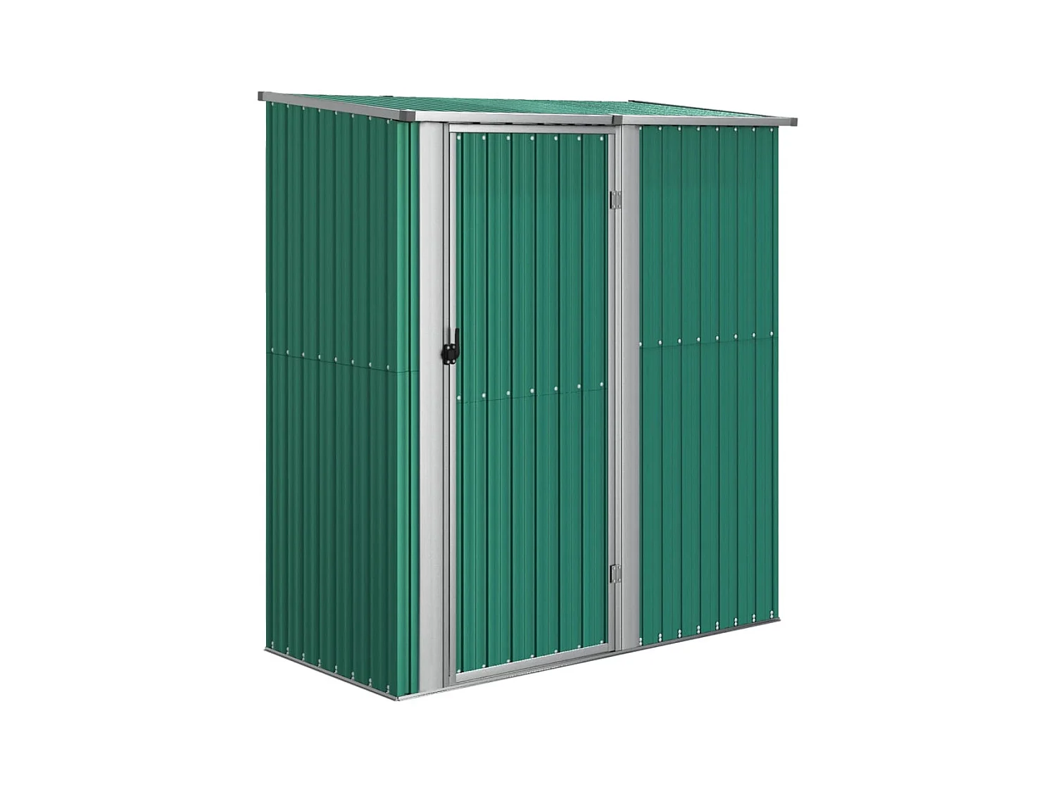 Abrigo de jardim, cabana, casa de armazenamento, galpão ao ar livre, ferramentas robustas 180,5 x 97 x 209,5 cm aço galvanizado verde 02_0022346