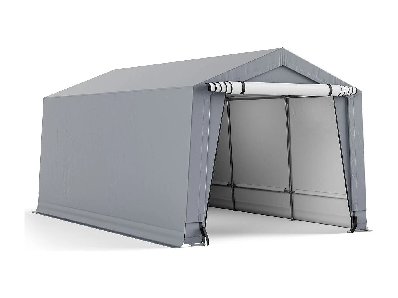 Cobertizo de garaje para coche 290 x 490 cm Tienda de almacenamiento de acero Refugio para todo tipo de clima para SUV Barco 20_0007631