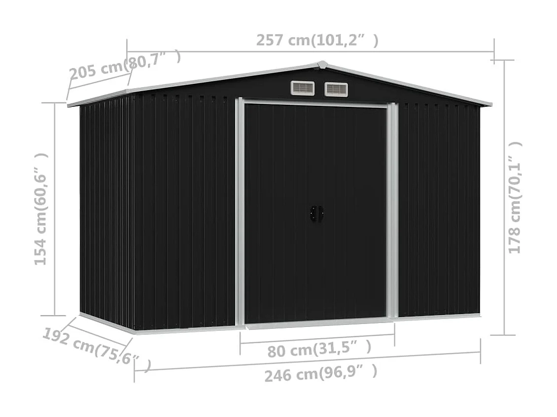 Abri de jardin cabane 257 x 205 x 178 cm 02_0022384