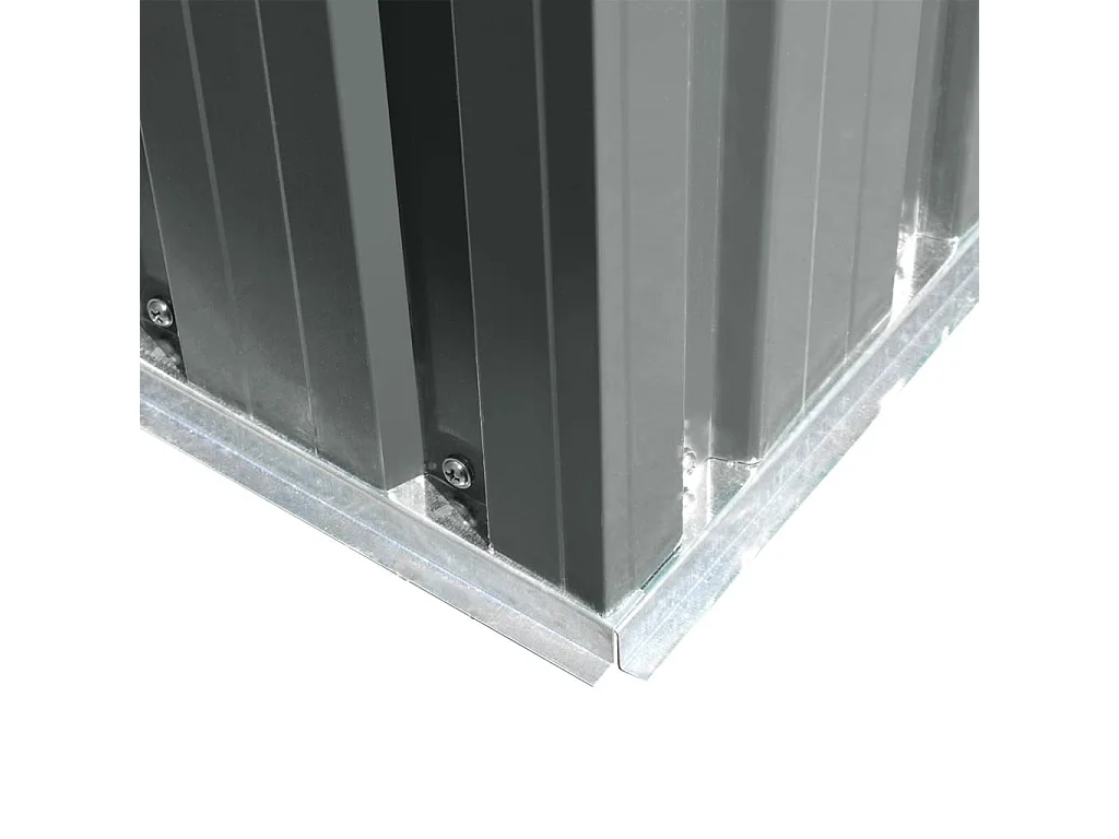 Galpão de jardim Cabine Galpão Casa Galpão de armazenamento Ferramentas de galpão ao ar livre Metal robusto 204 x 132 x 186 cm Cinza 02_0022388