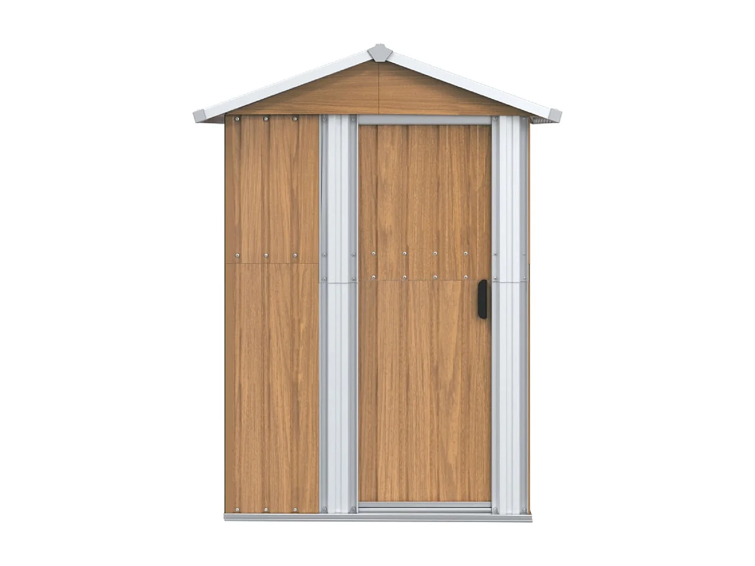Abrigo de jardim, cabana, casa de armazenamento, galpão ao ar livre, ferramentas robustas 126 x 97,5 x 177 cm, aço galvanizado marrom 02_0022267