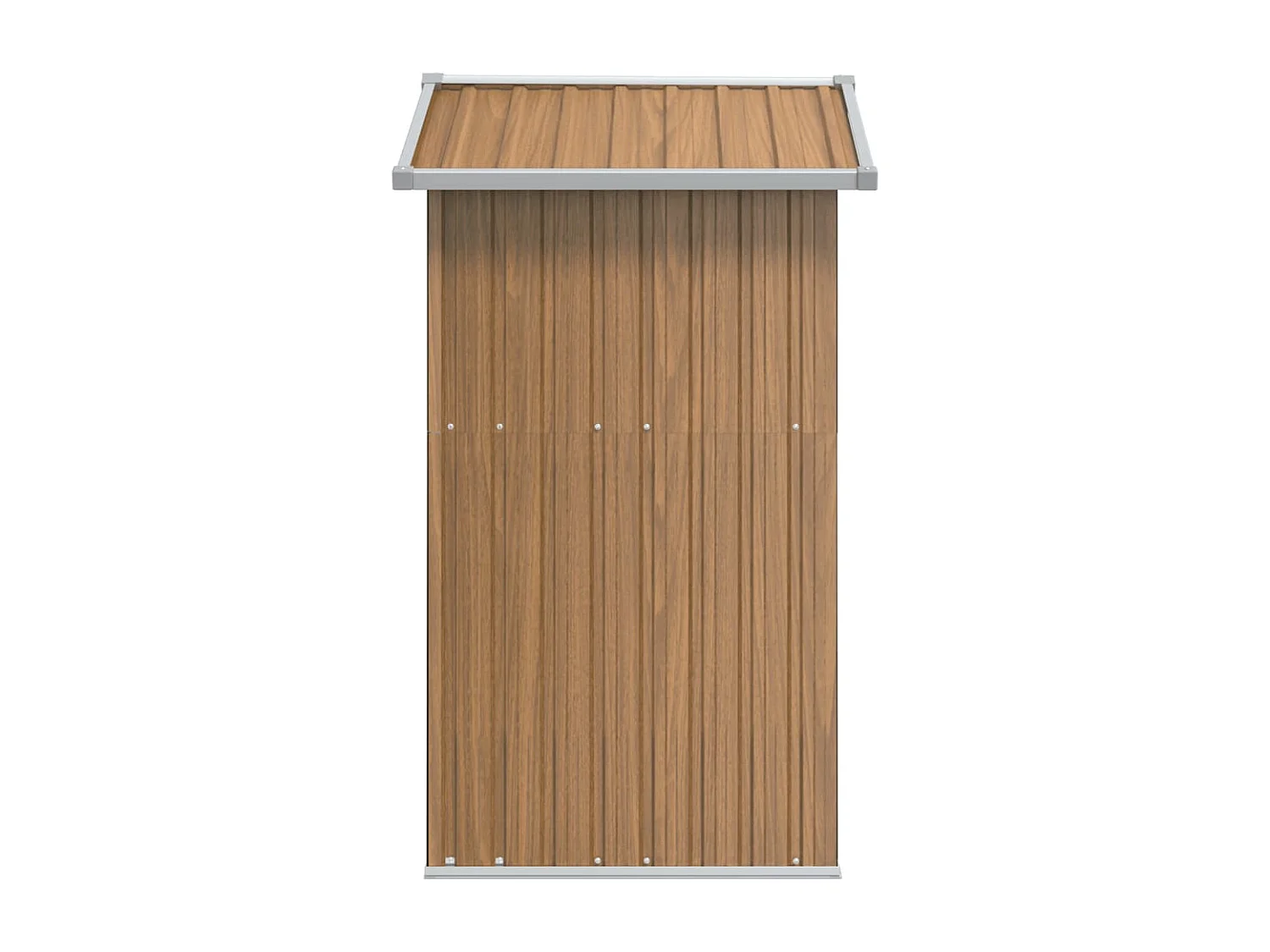 Abrigo de jardim, cabana, casa de armazenamento, galpão ao ar livre, ferramentas robustas 126 x 97,5 x 177 cm, aço galvanizado marrom 02_0022267