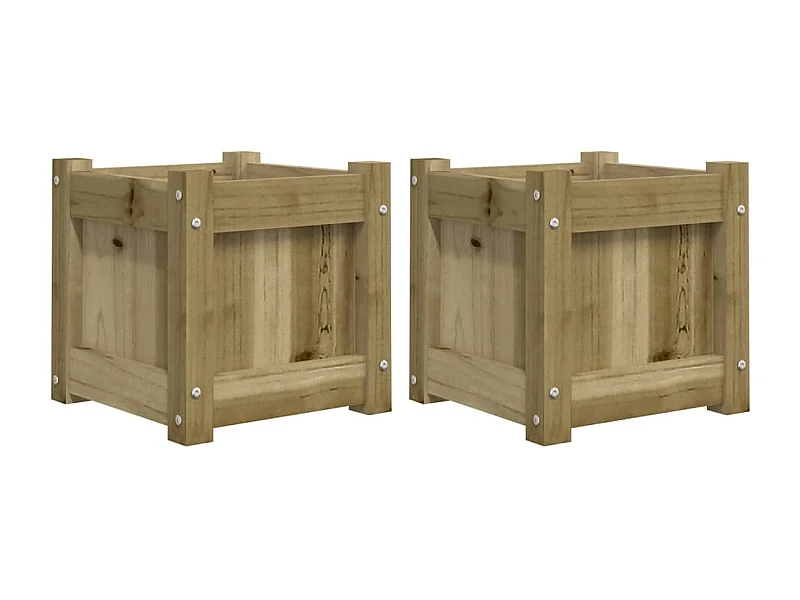 Jardinière bac lit surélevé bois marron 31 x 31 x 31 cm 02_0039031