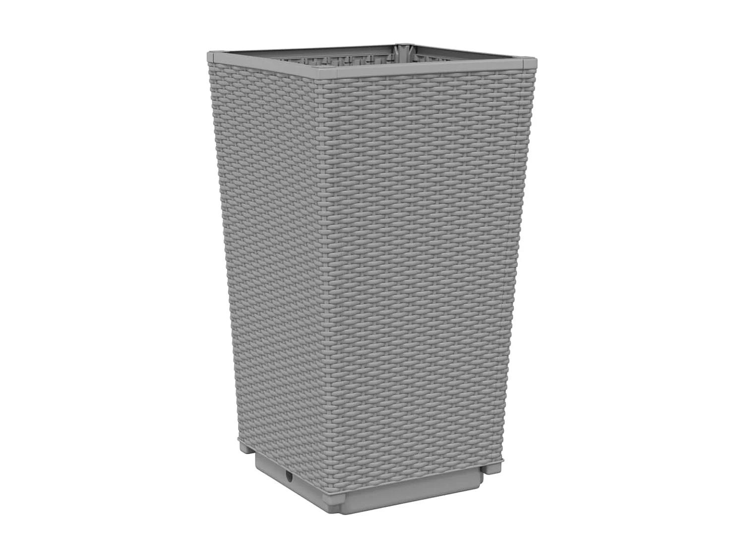 Jardinière bac lit surélevé grise 32.5 x 32.5 x 57 cm 02_0039115