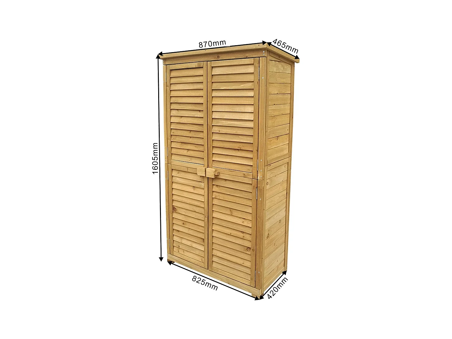 Armoire abri de jardin bois marron 87 x 46 x 160 cm 16_0002170