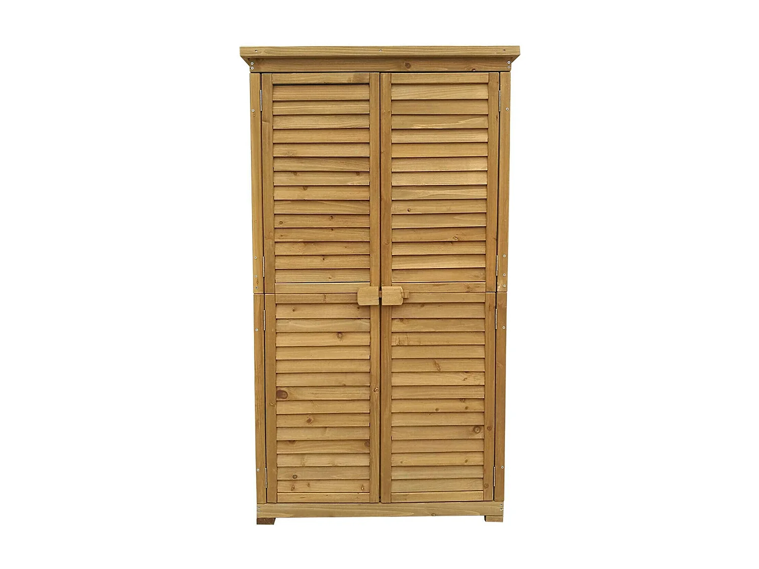 Casetta da giardino armadio ante a doghe 160 cm legno di abete tetto in bitume 16_0002170