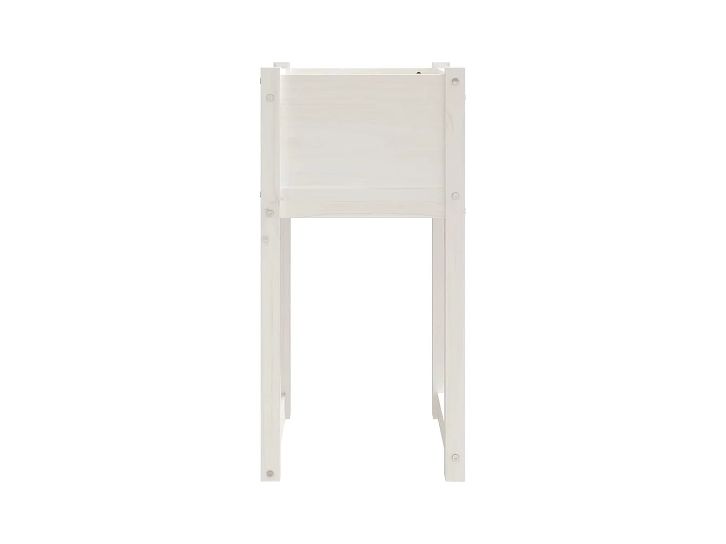 Jardinière bac lit surélevé bois blanche 40 x 40 x 81 cm 02_0038970