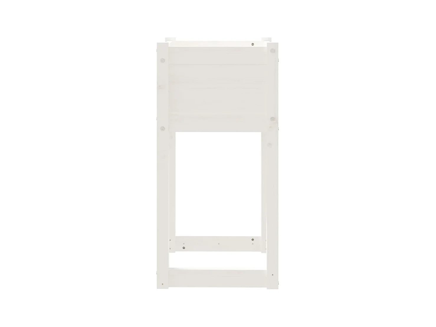 Jardinière bac lit surélevé bois blanche 40 x 40 x 81 cm 02_0038970