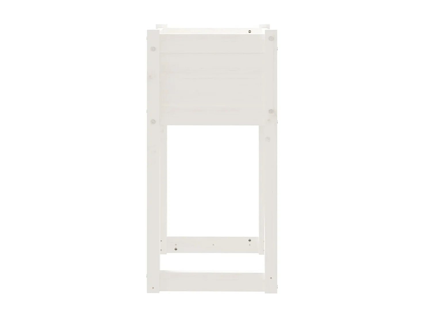 Jardinière bac lit surélevé bois blanche 40 x 40 x 81 cm 02_0038970