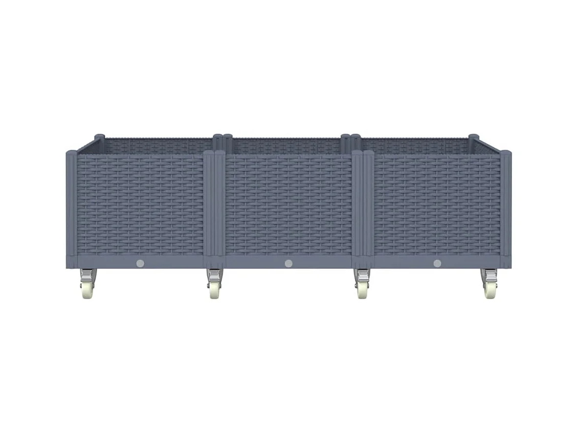 Jardinière bac lit surélevé grise 150 x 80 x 54 cm 02_0038832