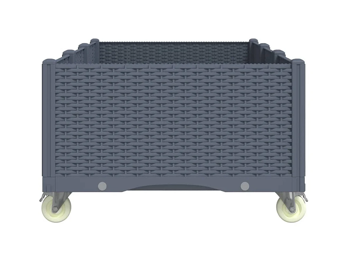 Jardinière bac lit surélevé grise 150 x 80 x 54 cm 02_0038832