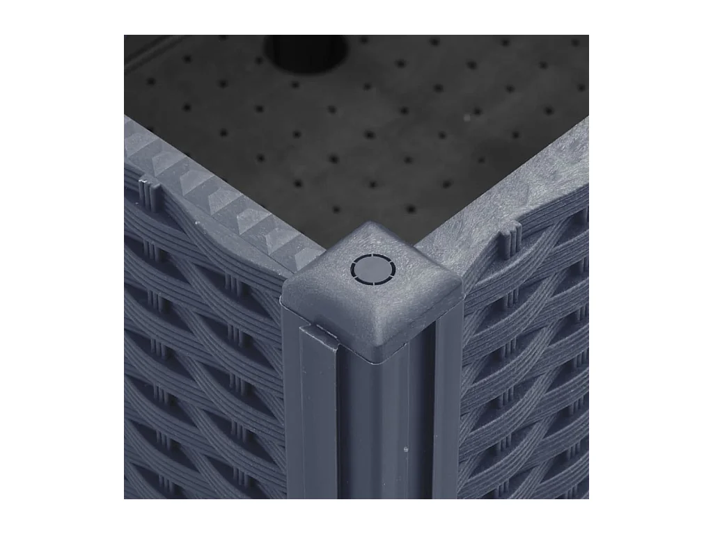 Jardinière bac lit surélevé grise 150 x 80 x 54 cm 02_0038832