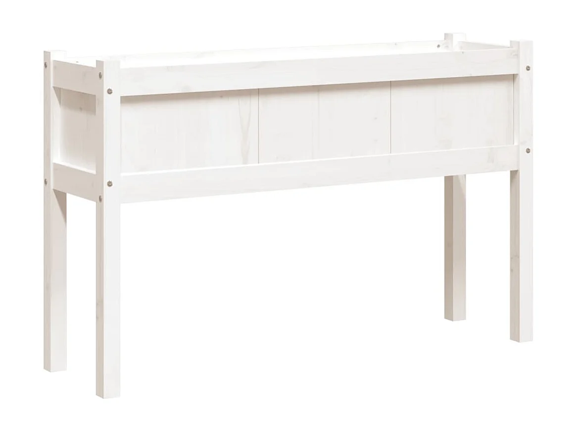Jardinière bac lit surélevé bois blanche 110 x 31 x 70 cm 02_0039018