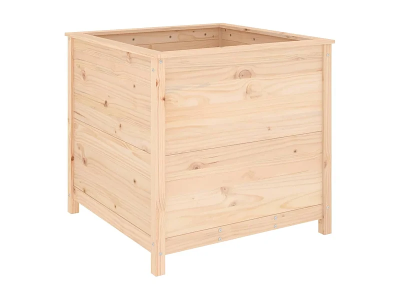 Jardinière bac lit surélevé bois marron 82.5 x 82.5 x 78 cm 02_0037948