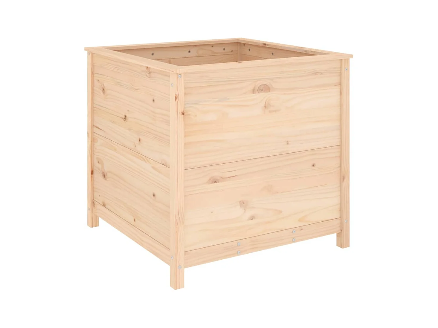 Jardinière bac lit surélevé bois marron 82.5 x 82.5 x 78 cm 02_0037948