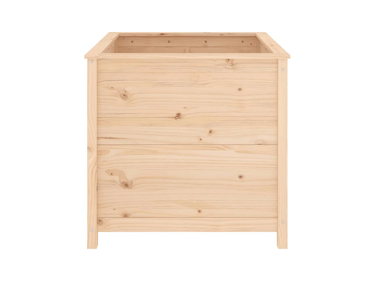 Jardinière bac lit surélevé bois marron 82.5 x 82.5 x 78 cm 02_0037948