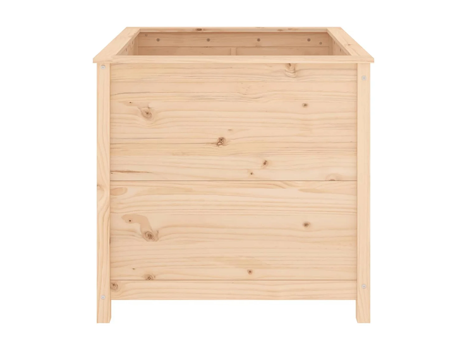 Fioriera rialzata per aiuola fioriera per terrazza giardino 825 x 825 x 78 cm legno massello di pino marrone 02_0037948