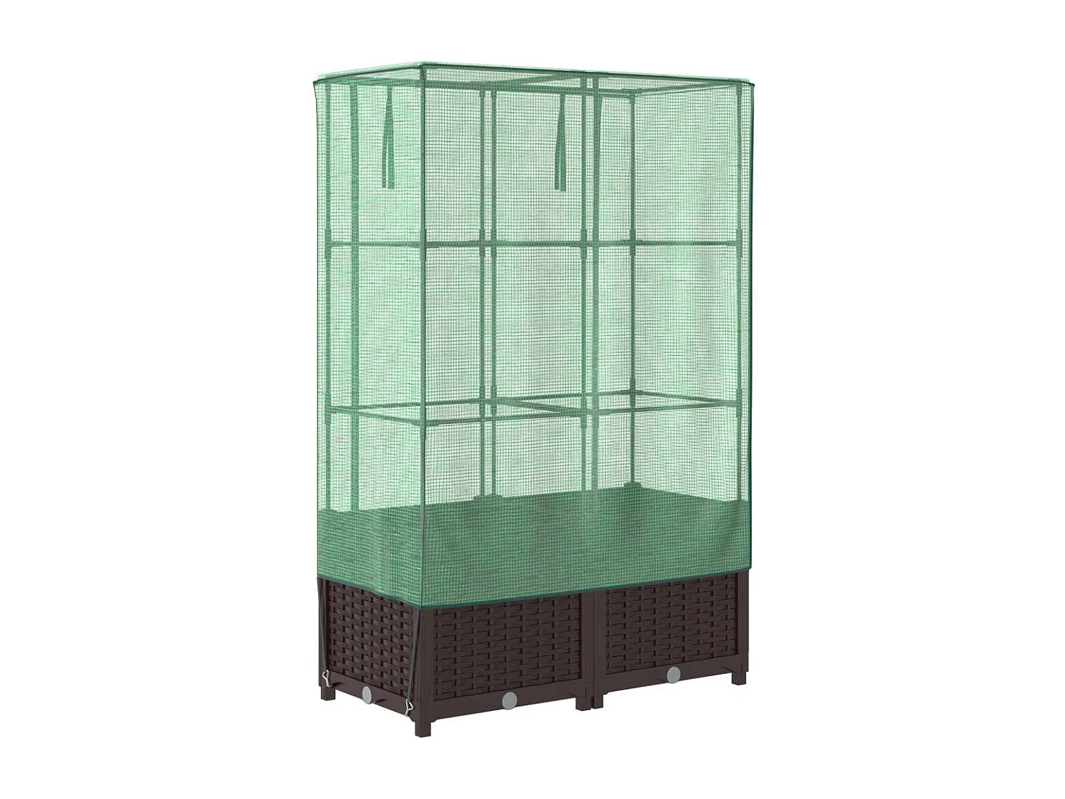 Jardinière bac lit surélevé marron 80 x 40 x 138 cm 02_0038789