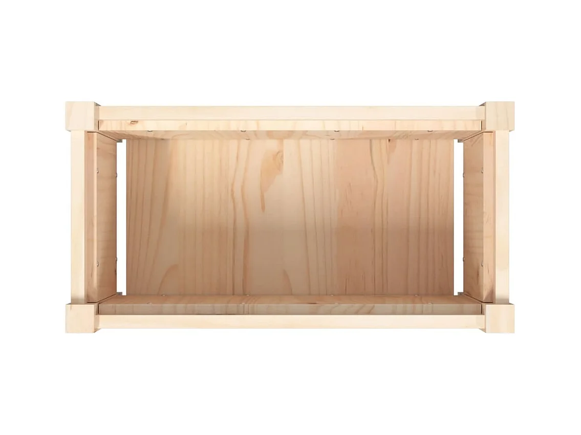 Macetero bancal elevado plantas flores jardín terrazas juego de 2 madera maciza de pino marrón 02_0039051