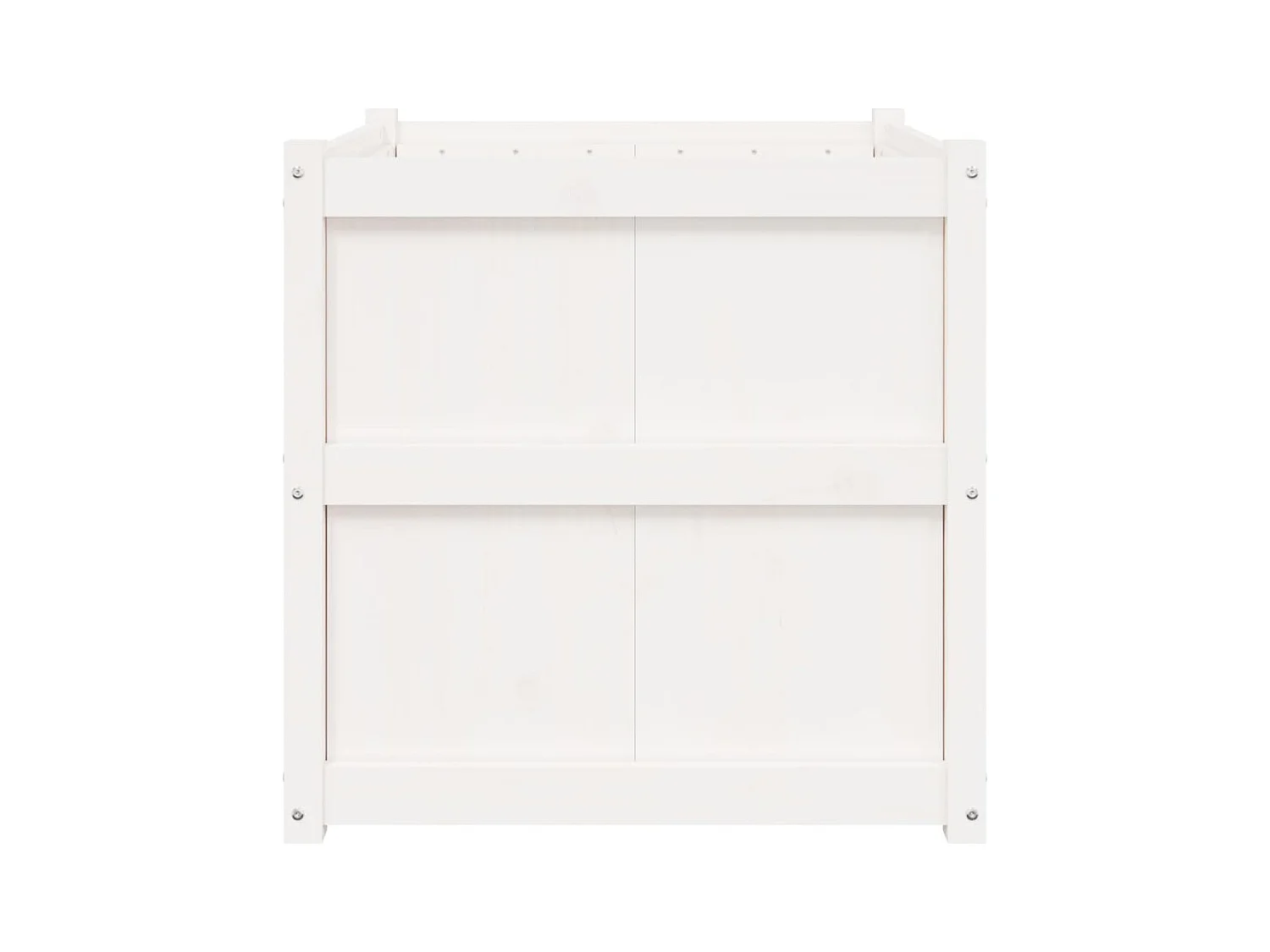 Jardinière bac lit surélevé bois blanche 70 x 70 x 70 cm 02_0037834