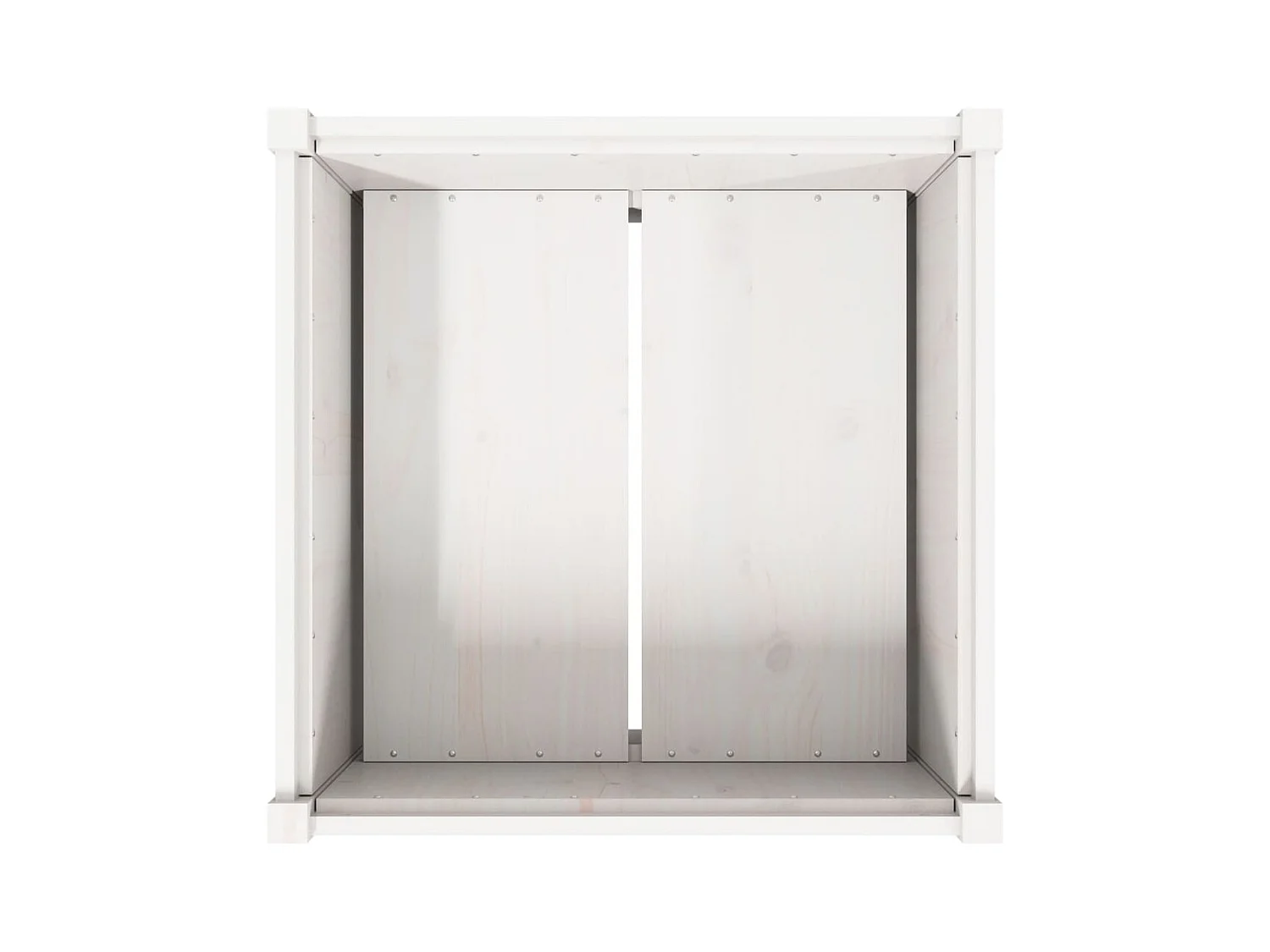 Jardinière bac lit surélevé bois blanche 70 x 70 x 70 cm 02_0037834