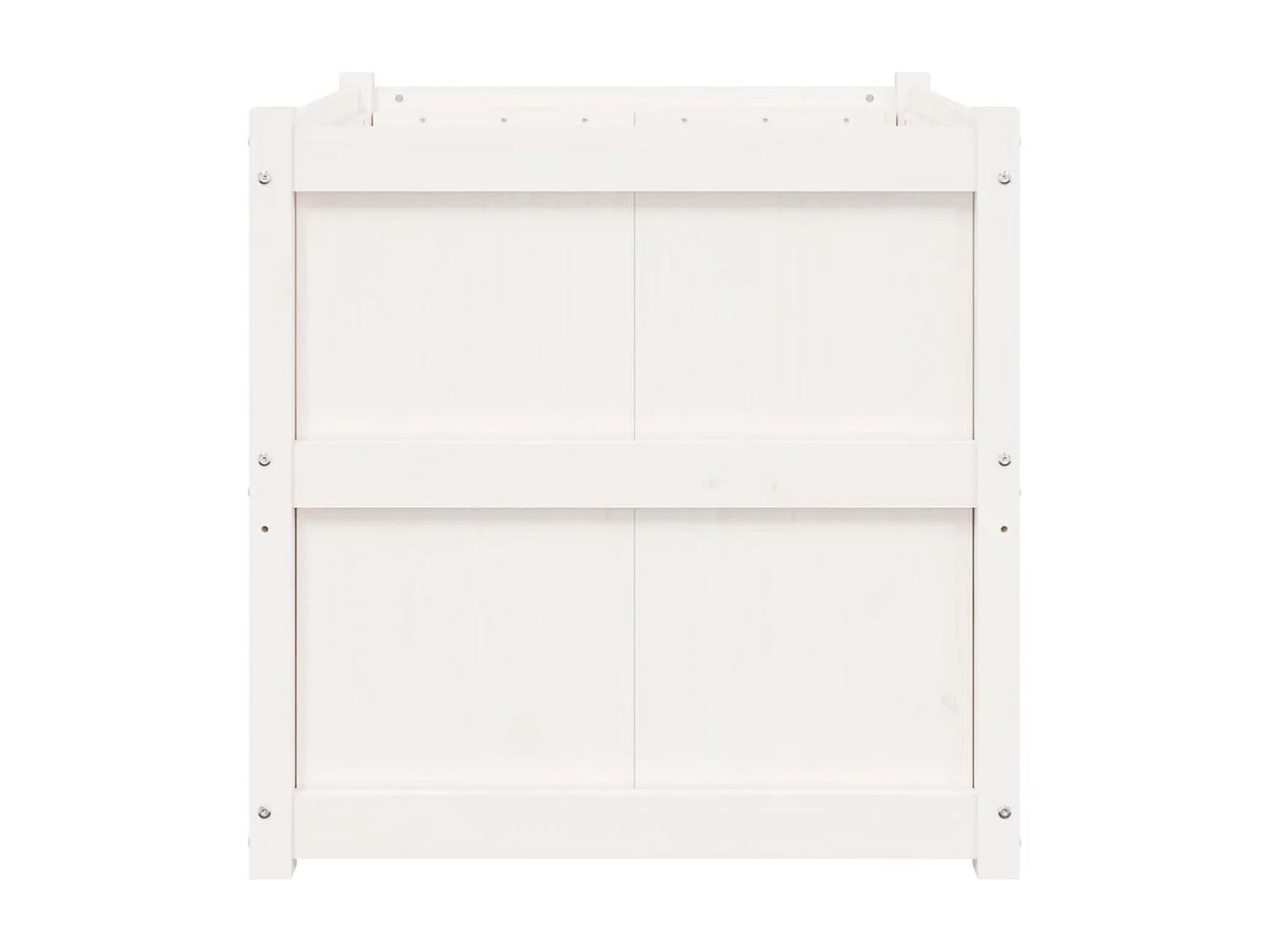 Macetero bancal elevado plantas flores terraza jardín 70 x 70 x 70 cm madera maciza de pino blanco 02_0037834