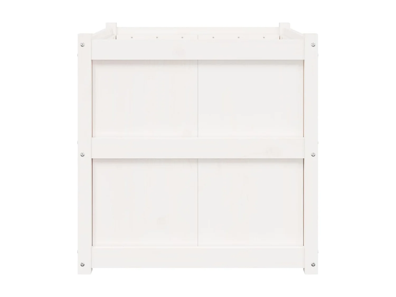 Macetero bancal elevado plantas flores terraza jardín 70 x 70 x 70 cm madera maciza de pino blanco 02_0037834