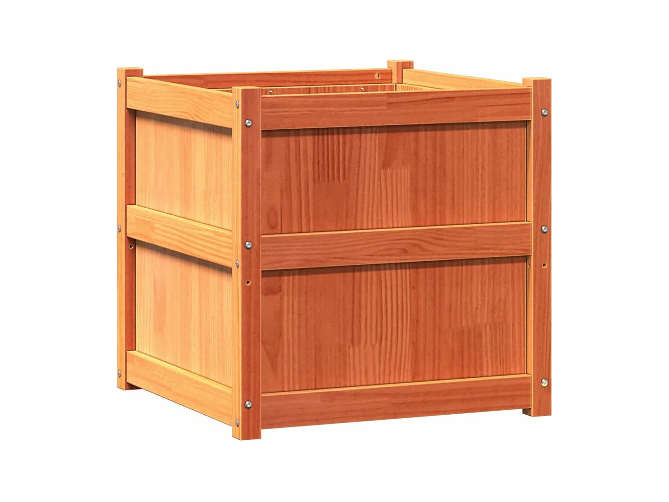 Jardinière bac lit surélevé bois marron 60 x 60 x 60 cm 02_0038475