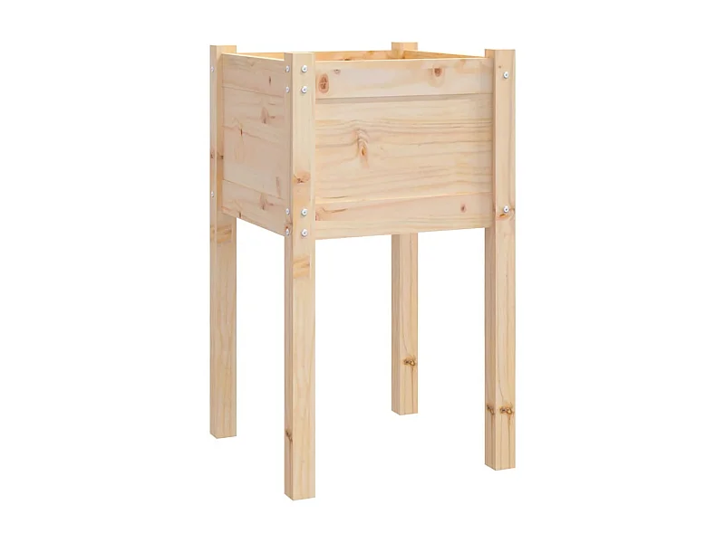 Jardinière bac lit surélevé bois marron 50 x 50 x 70 cm 02_0038553