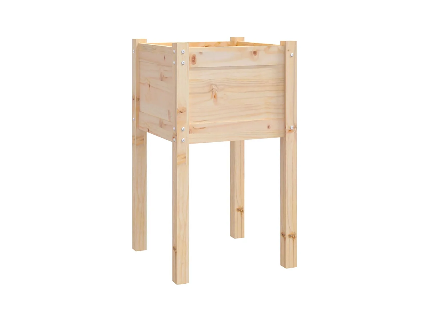 Vaso per fioriera aiuola rialzata piante fiori terrazza giardino esterno 50 x 50 x 70 cm legno di pino massiccio marrone 02_0038553