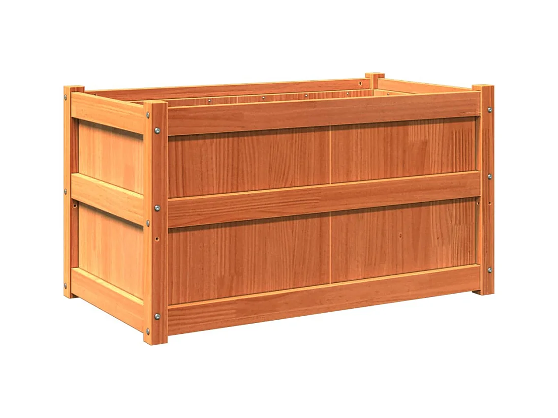 Jardinière bac lit surélevé bois marron 90 x 50 x 50 cm 02_0038516