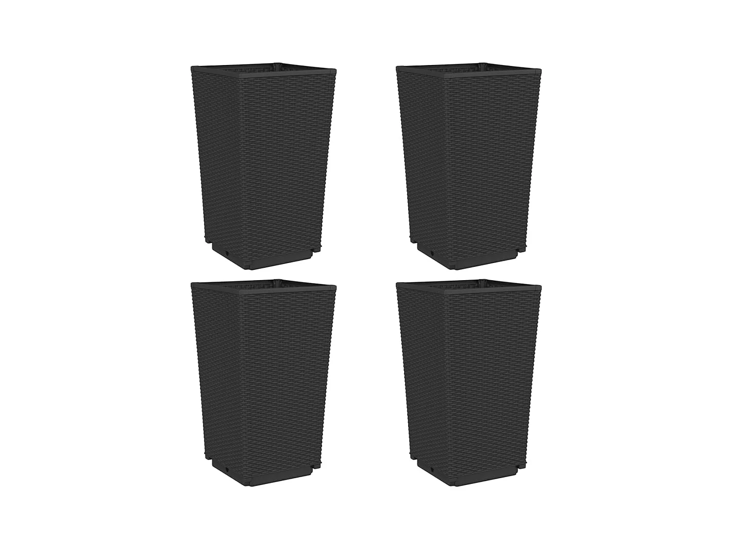 Jardinière bac lit surélevé noire 32.5 x 32.5 x 57 cm 02_0039113