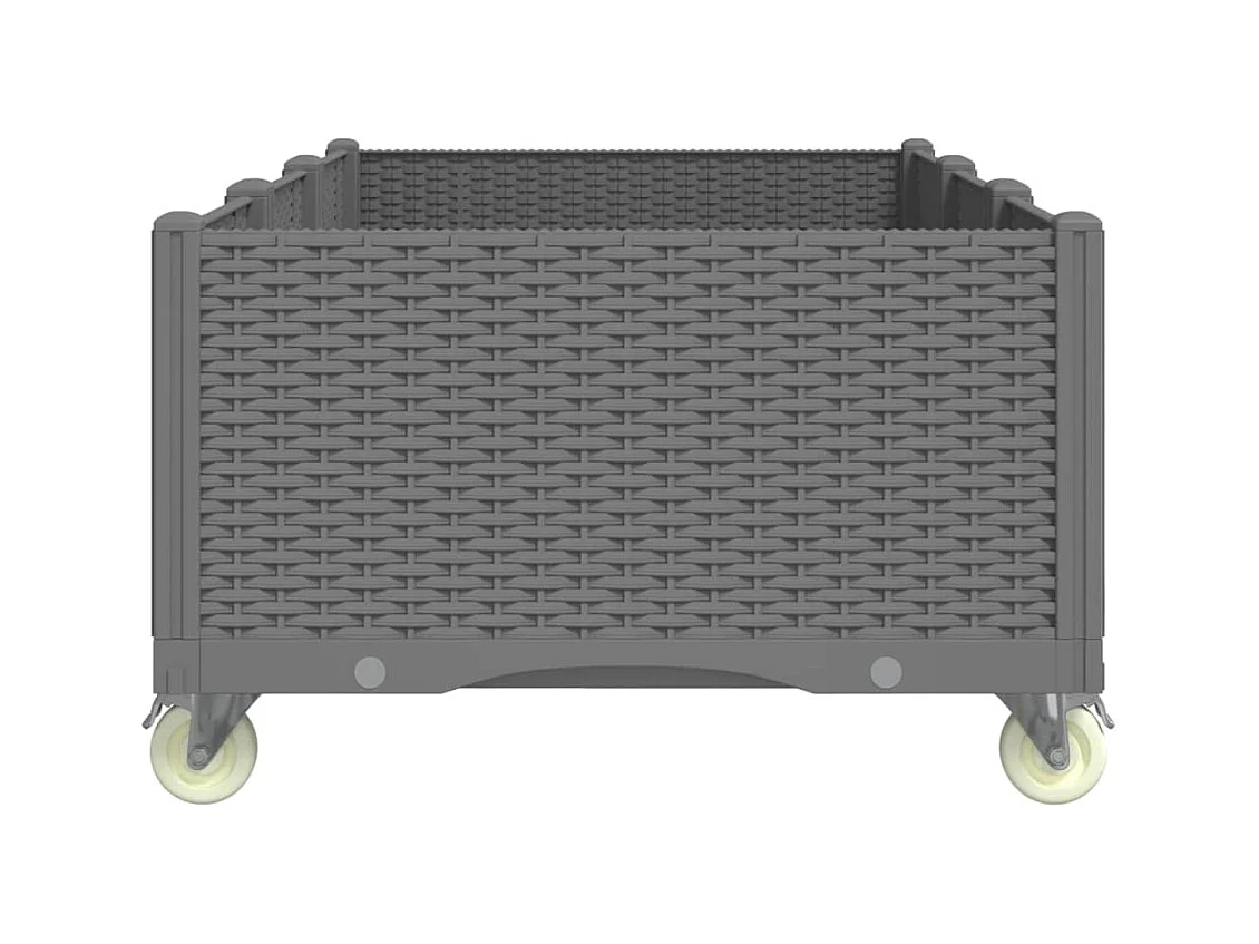 Jardinière bac lit surélevé grise 150 x 80 x 54 cm 02_0038844