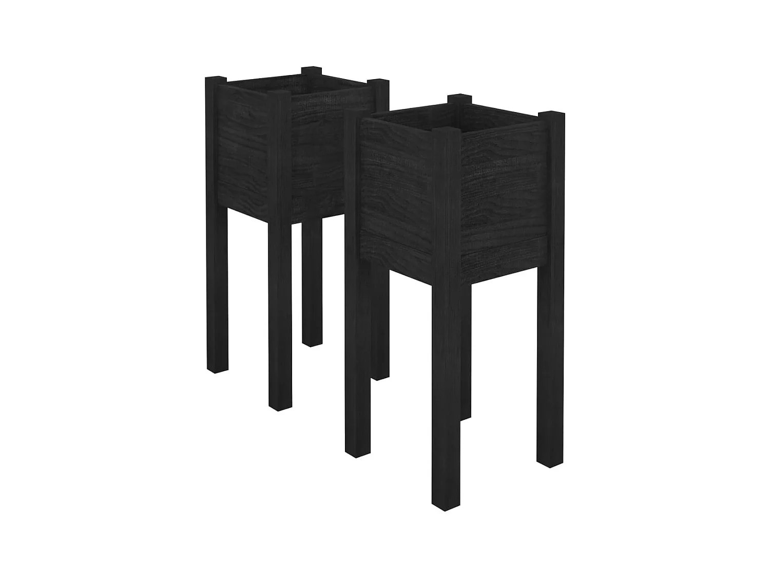 Jardinière bac lit surélevé bois marron 31 x 31 x 70 cm 02_0038893