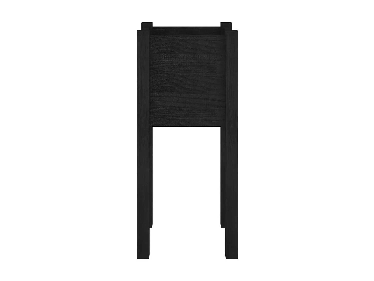 Set di 2 fioriere per aiuole rialzate, piante, fiori, giardino, terrazze, esterni, 31 x 31 x 70 cm, in legno di pino nero 02_0038893