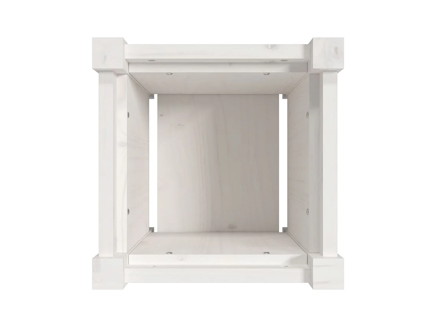 Jardinière bac lit surélevé bois blanche 31 x 31 x 31 cm 02_0037499