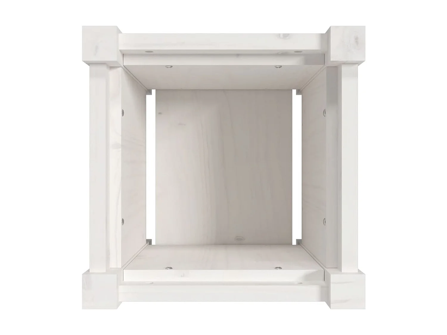 Jardinière bac lit surélevé bois blanche 31 x 31 x 31 cm 02_0037499