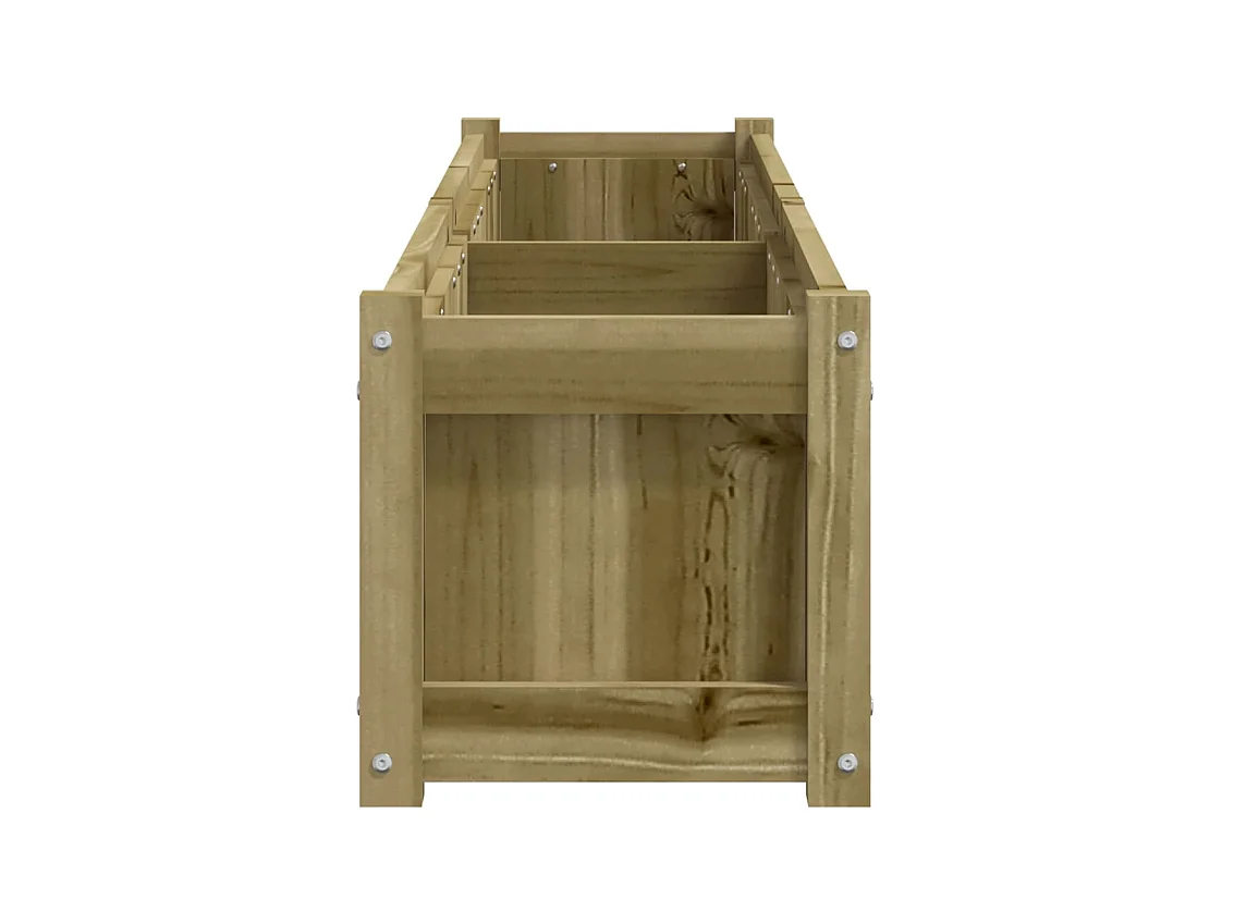 Vassoio per fioriera aiuola rialzata piante fiori terrazza giardino 180 x 31 x 31 cm legno di pino impregnato marrone 02_0037469