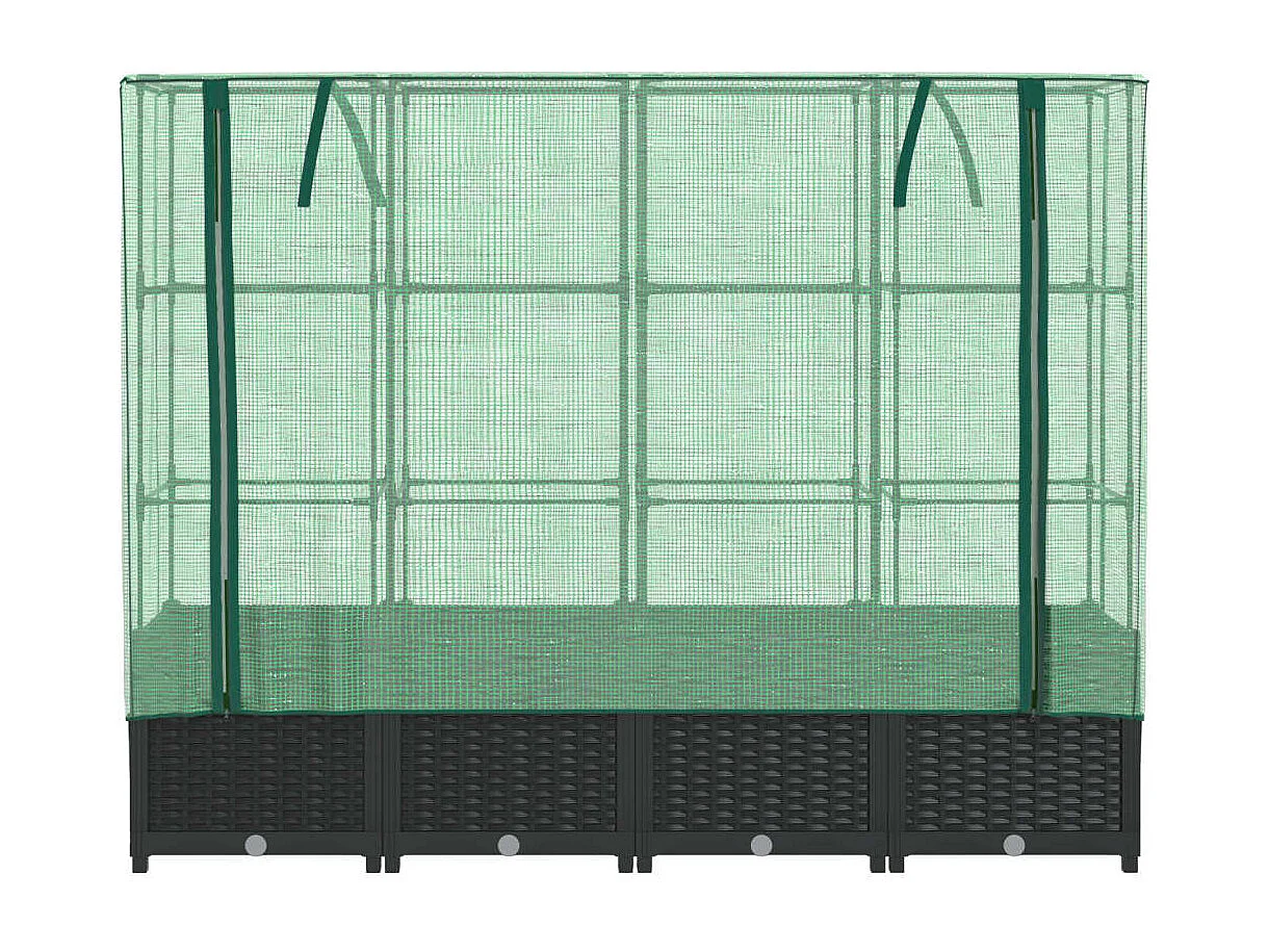 Jardinière bac lit surélevé noire 160 x 40 x 138 cm 02_0038756