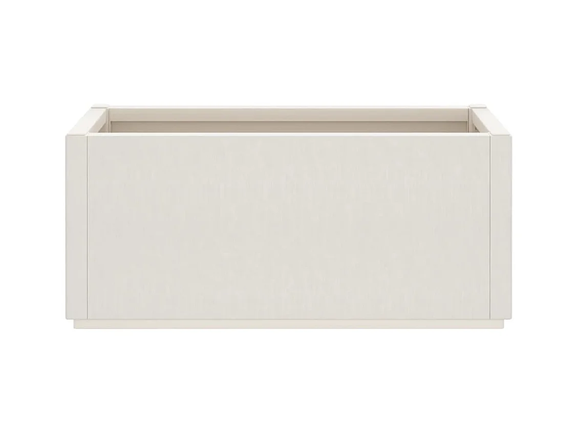 Vassoio per fioriera aiuola rialzata piante fiori terrazza giardino 80 x 36 x 35 cm PP bianco 02_0037867
