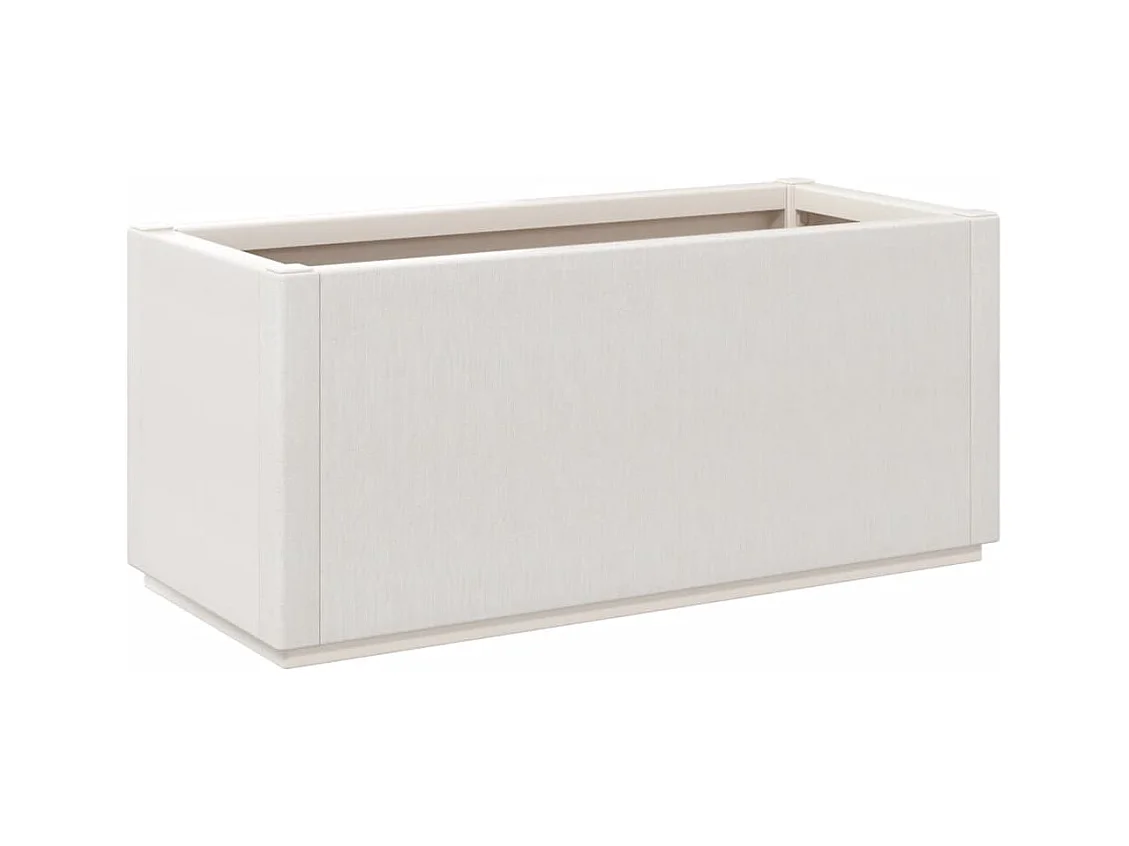 Vassoio per fioriera aiuola rialzata piante fiori terrazza giardino 80 x 36 x 35 cm PP bianco 02_0037867