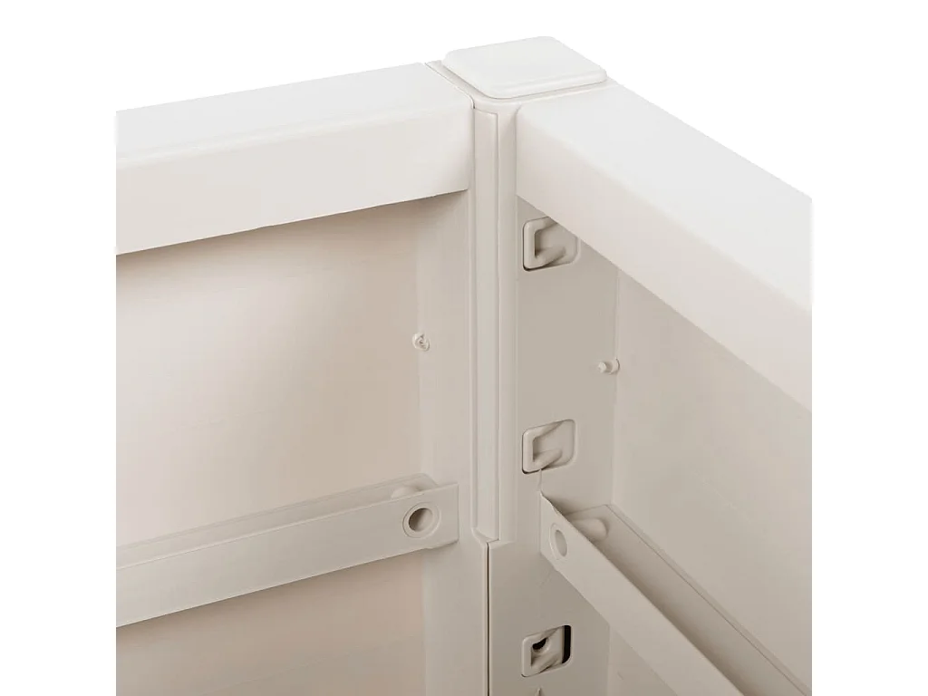 Vassoio per fioriera aiuola rialzata piante fiori terrazza giardino 80 x 36 x 35 cm PP bianco 02_0037867