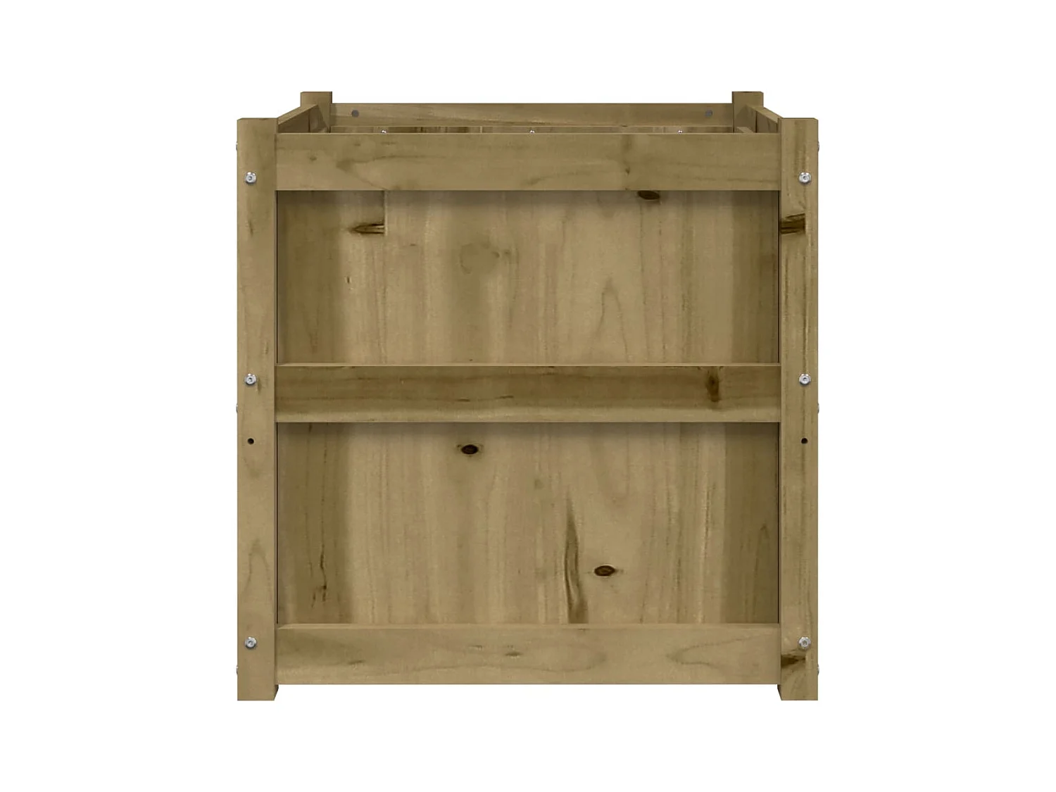 Jardinière bac lit surélevé bois marron 60 x 60 x 60 cm 02_0039027