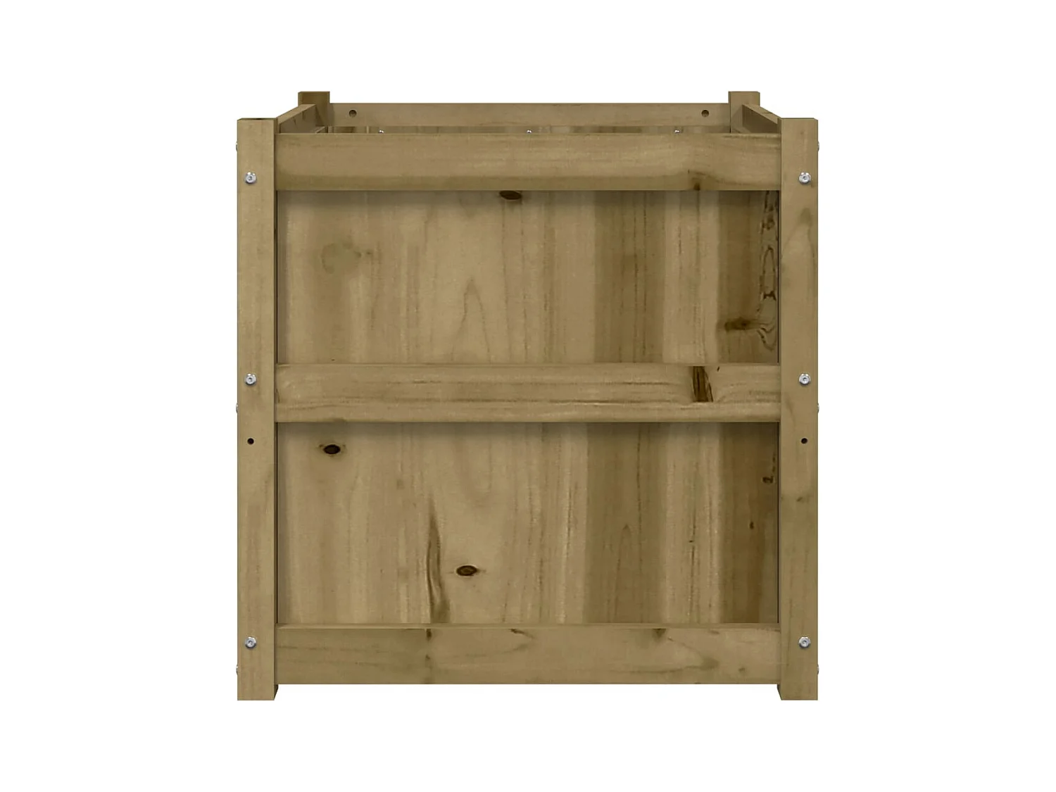 Jardinière bac lit surélevé bois marron 60 x 60 x 60 cm 02_0039027