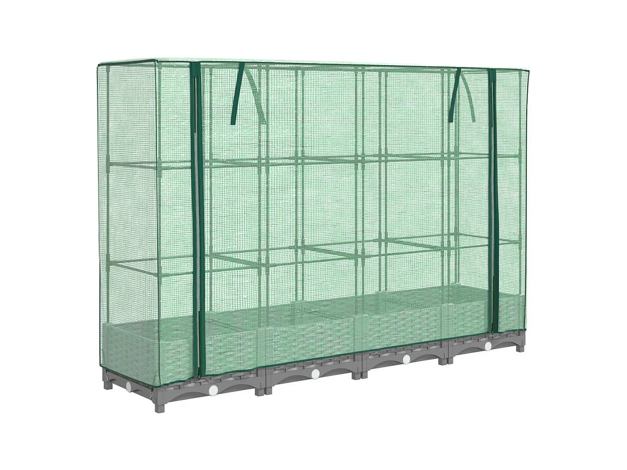 Jardinière bac lit surélevé grise 160 x 40 x 123 cm 02_0038749