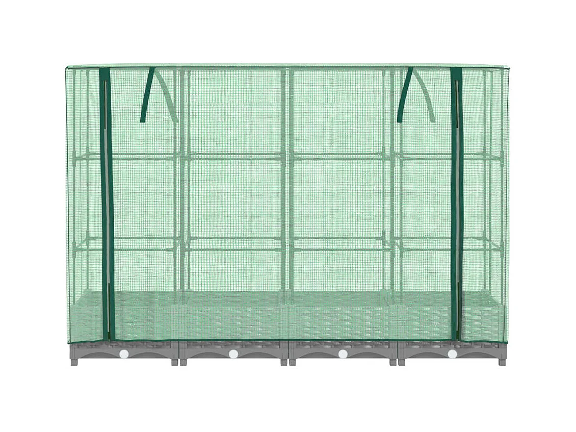 Jardinière bac lit surélevé grise 160 x 40 x 123 cm 02_0038749