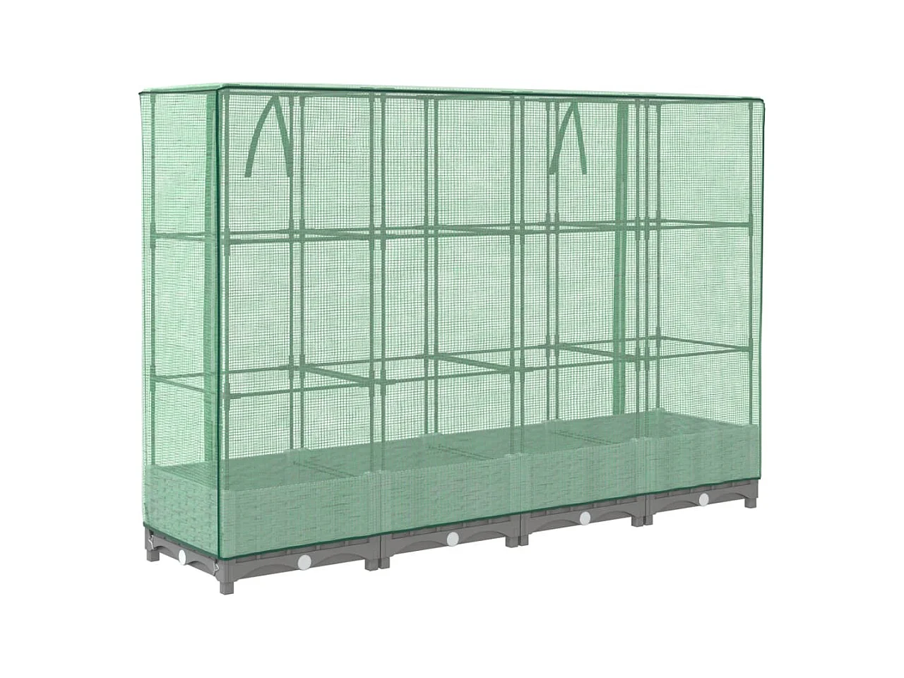 Jardinière bac lit surélevé grise 160 x 40 x 123 cm 02_0038749