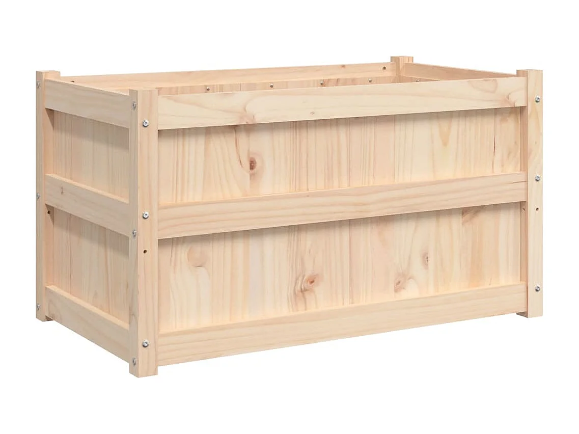 Jardinière bac lit surélevé bois marron 90 x 50 x 50 cm 02_0038568