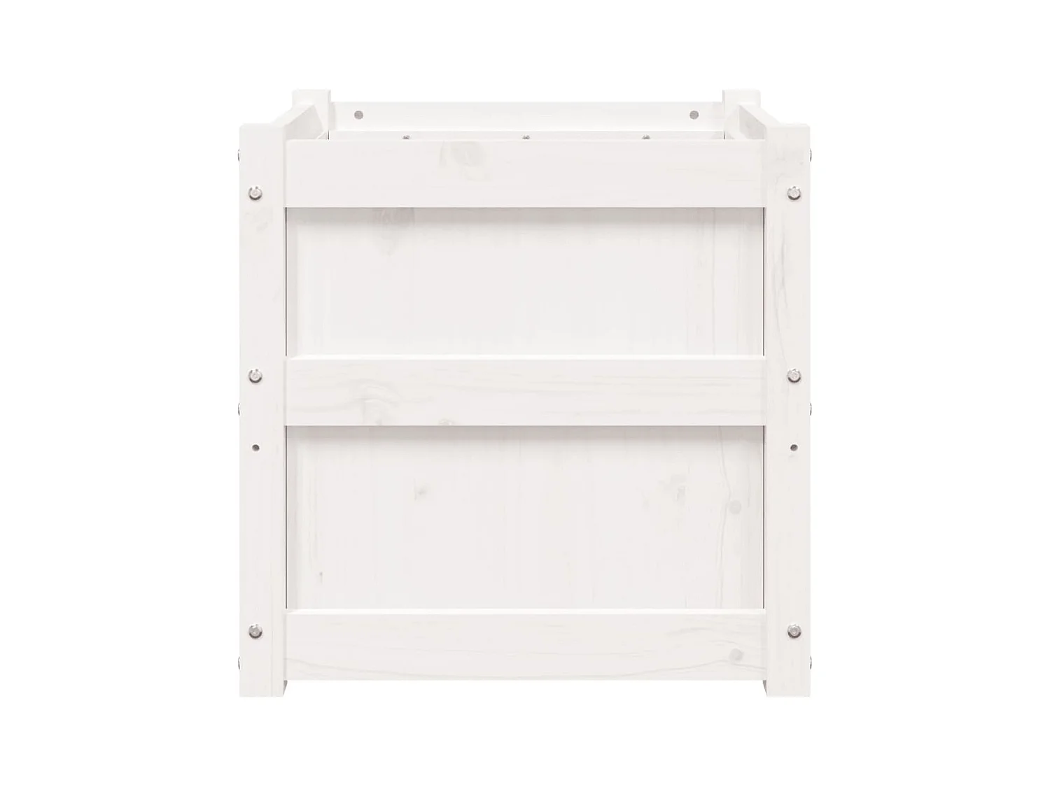 Jardinière bac lit surélevé bois blanche 50 x 50 x 50 cm 02_0037666